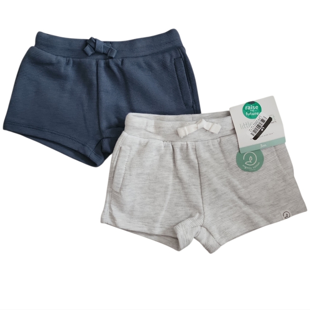 Little Planet Organic By Carter's Baby Shorts Set - Navy and Gray - NWT - 3M